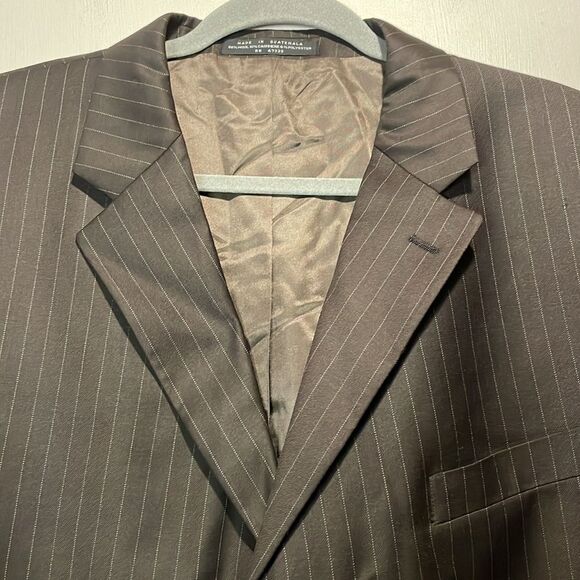 Jones New York Collection- Wool & Cashmere Blend Brown Sportcoat Blazer Size 46R - Picture 4 of 10